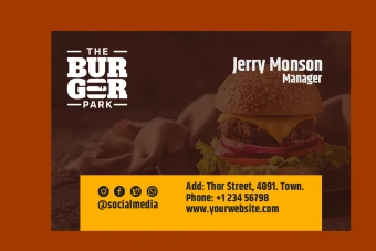 کارت ویزیت لایه باز فست فود