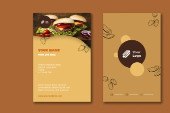 کارت ویزیت لایه باز فست فود