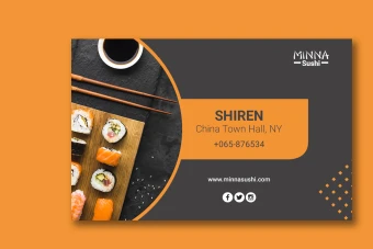 کارت ویزیت لایه باز فست فود