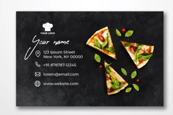 کارت ویزیت لایه باز فست فود