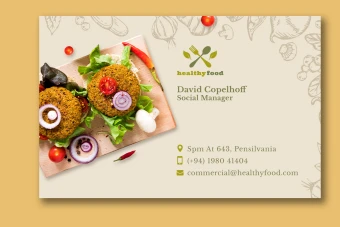 کارت ویزیت لایه باز فست فود