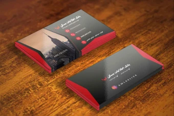 کارت ویزیت مشاور املاک طرح قرمز