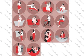 دانلود کاور هایلایت استوری اینستاگرام قرمز و مشکی و سفید برای life style