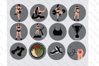 دانلود کاور هایلایت استوری اینستاگرام برای بدنسازی بانوان