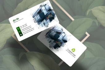 دانلود قالب لایه باز کارت ویزیت اداری، تجاری جذاب سبز