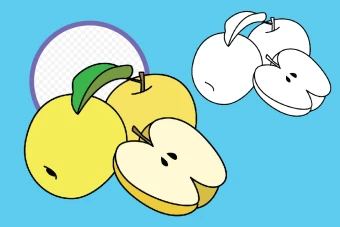 دانلود وکتور لایه باز سیب