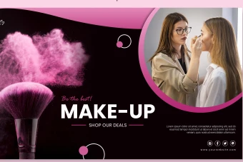 طرح لایه باز کارت ویزیت سالن ارایشی