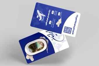 دانلود کارت ویزیت لایه باز آژانس مسافرتی-هواپیمایی