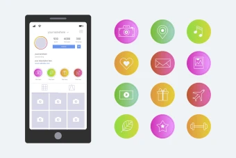 کاور هایلایت اینستاگرام لایه باز و قابل ویرایش