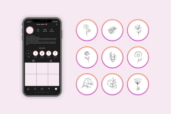 کاور هایلایت اینستاگرام لایه باز و قابل ویرایش
