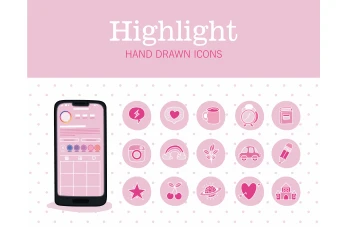 کاور هایلایت اینستاگرام لایه باز و قابل ویرایش