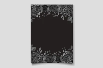 قالب لایه باز برای عرض تسلیت مناسب برای پست و تهیه کارت چاپی