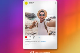 دانلود فایل لایه باز موکاپ پست اینستاگرام