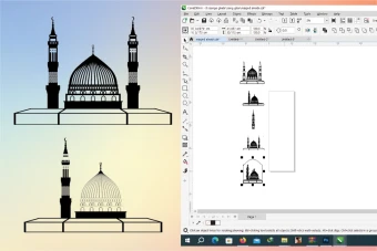 وکتور طرح مسجدالنبی ( مسجد خضرا )
