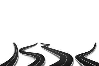 وکتور مجموعه اشکال مختلف راه و جاده ها