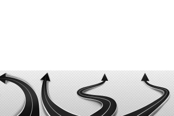 وکتور مجموعه اشکال مختلف راه و جاده ها