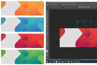 طرح لایه باز تمپلیت بنر تبلیغاتی افقی شماره 1