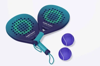 Mockup ماکت راکت چوبی با توپ