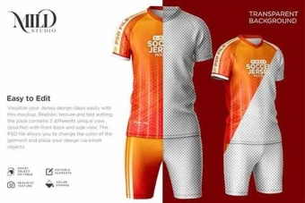 ماکت(Mockup) لباس فوتبال مردانه