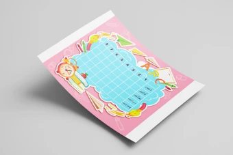 فایل لایه باز قالب برنامه کلاسی (برنامه هفتگی)