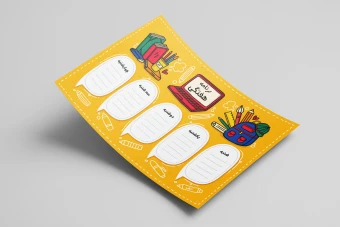 فایل لایه باز قالب برنامه کلاسی (برنامه هفتگی)