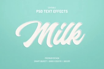 دانلود طرح لایه باز افکت متن سه‌بعدی (قابل ویرایش در فتوشاپ)