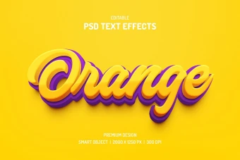 دانلود طرح لایه باز افکت متن سه‌بعدی (قابل ویرایش در فتوشاپ)