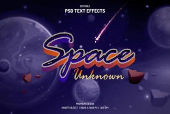 دانلود طرح لایه باز افکت متن سه‌بعدی (قابل ویرایش در فتوشاپ)