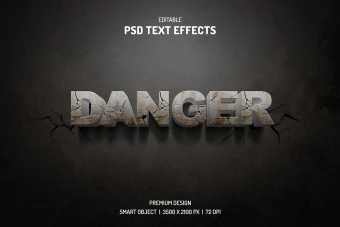 دانلود طرح لایه باز افکت متن سه‌بعدی (قابل ویرایش در فتوشاپ)