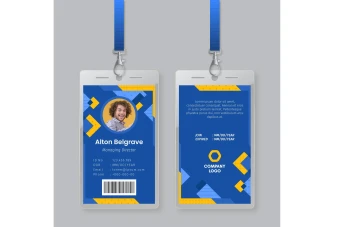 فایل لایه باز کارت آویز گردنی، ای دی کارت و کارت شناسایی