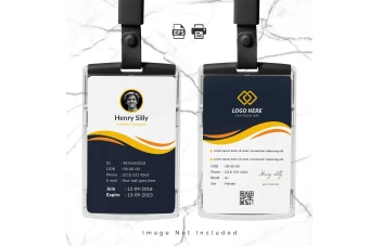 فایل لایه باز کارت آویز گردنی، ای دی کارت و کارت شناسایی