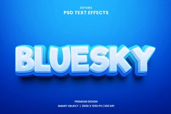 دانلود طرح لایه باز افکت متن سه‌بعدی (قابل ویرایش در فتوشاپ)