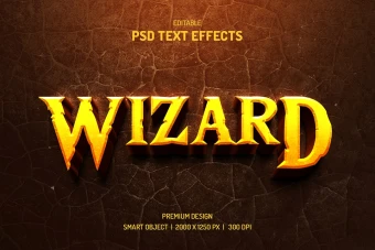 دانلود طرح لایه باز افکت متن سه‌بعدی (قابل ویرایش در فتوشاپ)