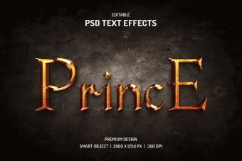 دانلود طرح لایه باز افکت متن سه‌بعدی (قابل ویرایش در فتوشاپ)