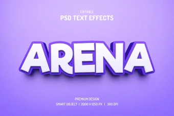 دانلود طرح لایه باز افکت متن سه‌بعدی (قابل ویرایش در فتوشاپ)