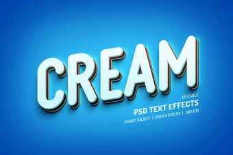 دانلود طرح لایه باز افکت متن سه‌بعدی (قابل ویرایش در فتوشاپ)