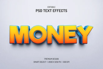 دانلود طرح لایه باز افکت متن سه‌بعدی (قابل ویرایش در فتوشاپ)