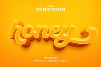 دانلود طرح لایه باز افکت متن سه‌بعدی (قابل ویرایش در فتوشاپ)