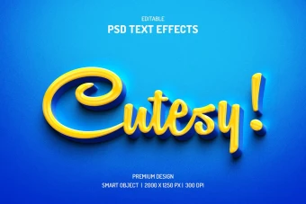 دانلود طرح لایه باز افکت متن سه‌بعدی (قابل ویرایش در فتوشاپ)