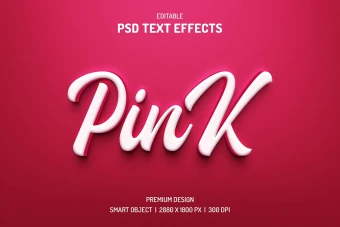 دانلود طرح لایه باز افکت متن سه‌بعدی (قابل ویرایش در فتوشاپ)