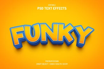 دانلود طرح لایه باز افکت متن سه‌بعدی (قابل ویرایش در فتوشاپ)