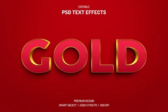 دانلود طرح لایه باز افکت متن سه‌بعدی (قابل ویرایش در فتوشاپ)