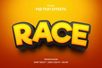 دانلود طرح لایه باز افکت متن سه‌بعدی (قابل ویرایش در فتوشاپ)