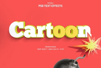 دانلود طرح لایه باز افکت متن سه‌بعدی (قابل ویرایش در فتوشاپ)