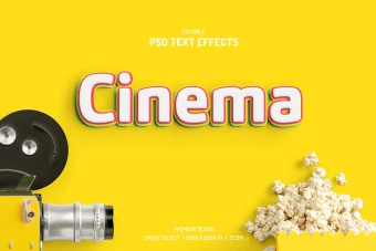 دانلود طرح لایه باز افکت متن سه‌بعدی (قابل ویرایش در فتوشاپ)