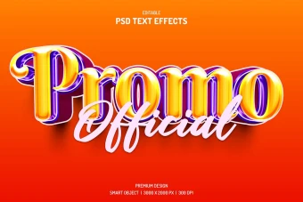 دانلود طرح لایه باز افکت متن سه‌بعدی (قابل ویرایش در فتوشاپ)