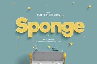 دانلود طرح لایه باز افکت متن سه‌بعدی (قابل ویرایش در فتوشاپ)