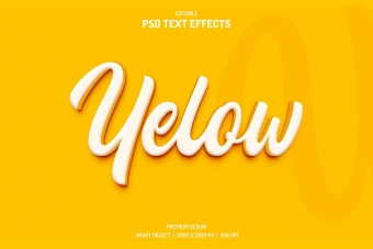 دانلود طرح لایه باز افکت متن سه‌بعدی (قابل ویرایش در فتوشاپ)