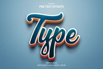 دانلود طرح لایه باز افکت متن سه‌بعدی (قابل ویرایش در فتوشاپ)