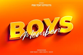 دانلود طرح لایه باز افکت متن سه‌بعدی (قابل ویرایش در فتوشاپ)